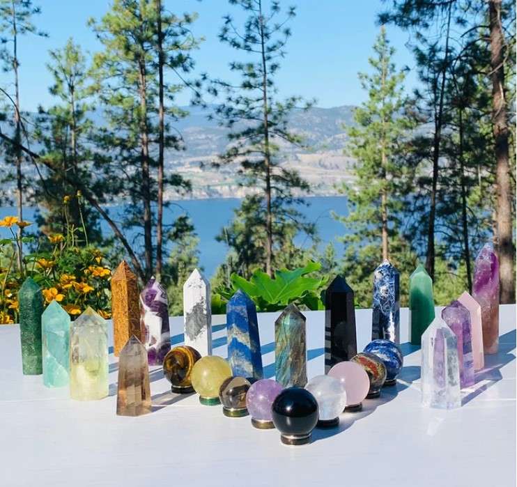 Crystal Stone collection on sale crystals and water